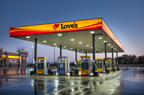 Love's Gas Station - Colors Are Similar to New Atlanta Hawks Uniforms