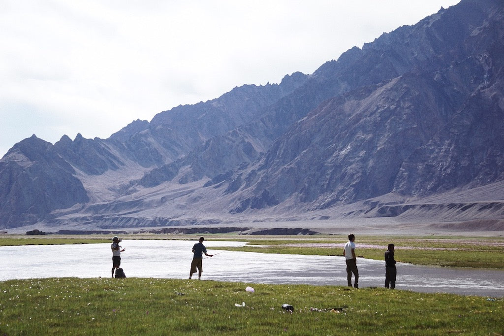 Pamir Highway Fishing at Murghab Petrocamp