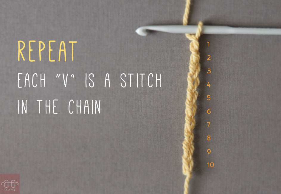 how to crochet: the foundation chain on tricksy knitter