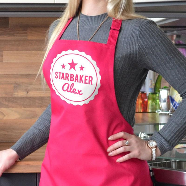 EMAIL THE NAME YOU WANT Personalised apron THIS WEEKS STAR BAKE GOES TO 
