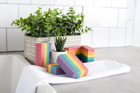 The Oakley Soap Co Born This way Rainbow Soap