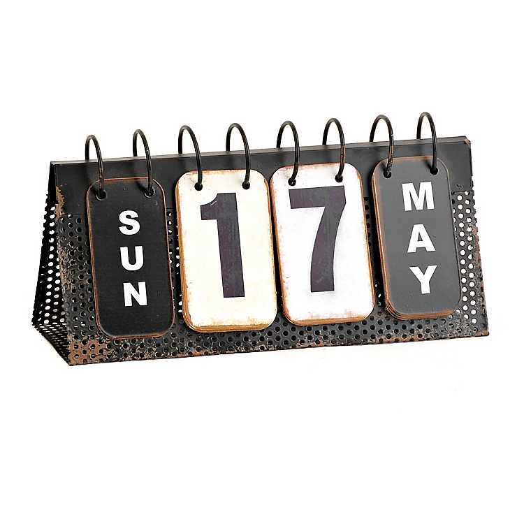 Metal Flip Calendar Artisticspacedecor