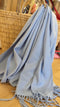 Super Soft Plain Tassel Pashmina Scarf - Powder Blue