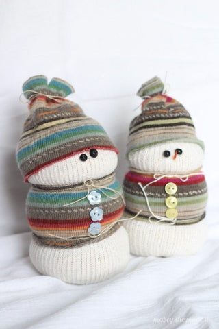 sock puppet christmas snowman  kids Toddler Crafts DIY christmas holiday Activity