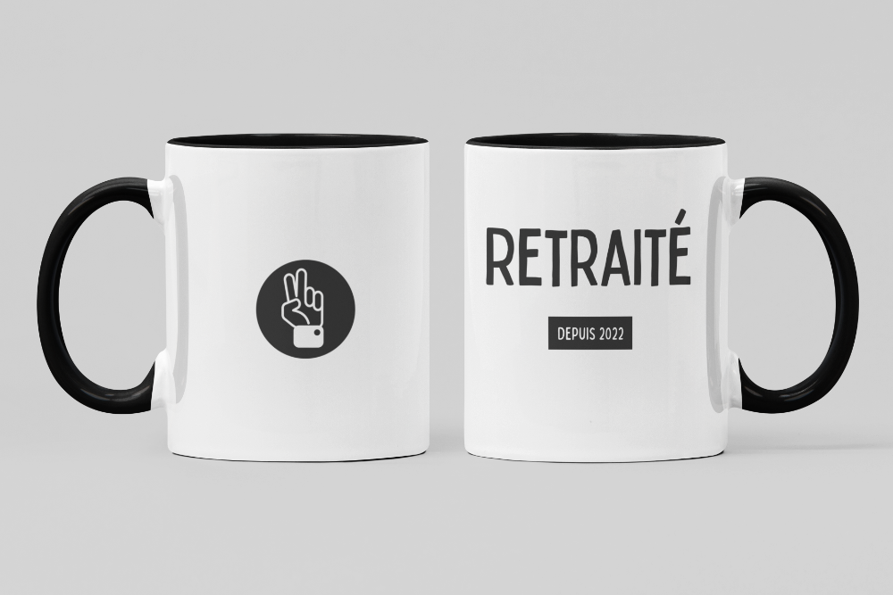 CCadeau original départ retraite - Mug j'suis retraité modèle pour femme