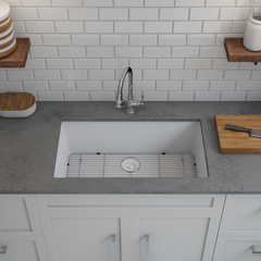 white composite kitchen sink, lexicon 1000 quartz composite sink, directsinks.com