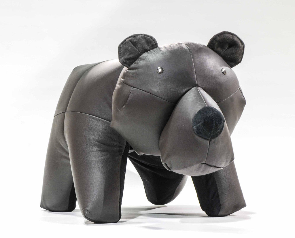 Bear Ottoman Genuine Leather reiners.ca