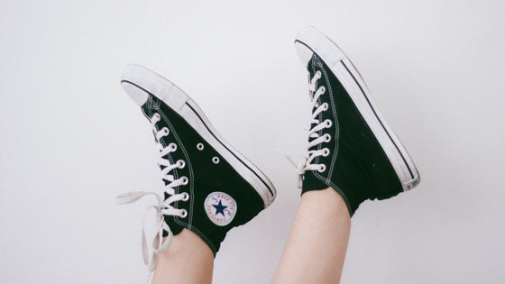 Roseylicious Life mental health blog post - In the beginning - black chucks pic