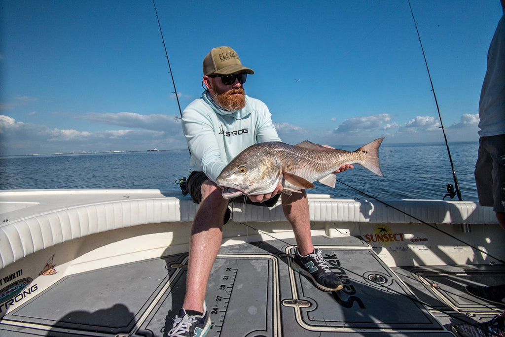 Drew with an overslot redfish