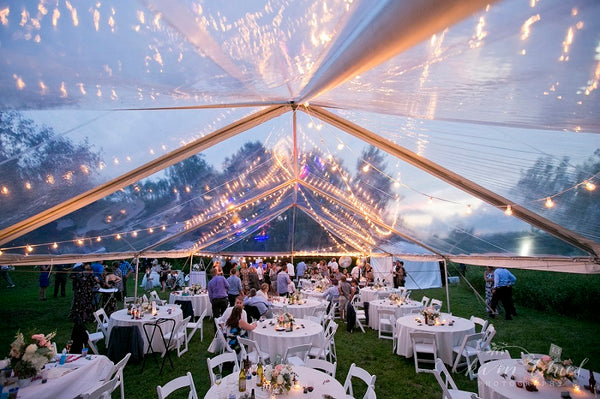 outdoor wedding tent lighting