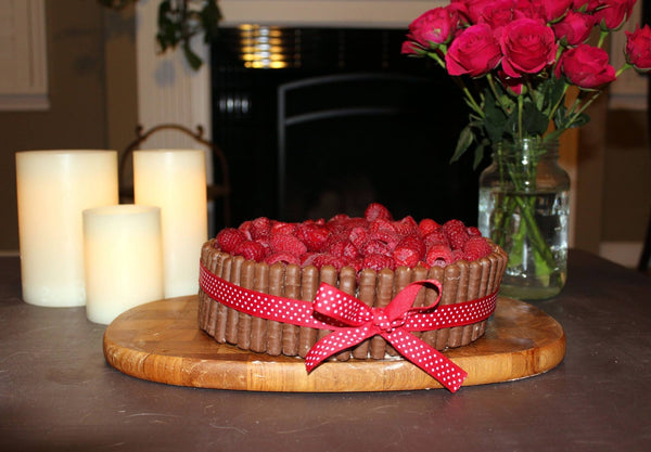Chocolate Raspberry Stick Cake 