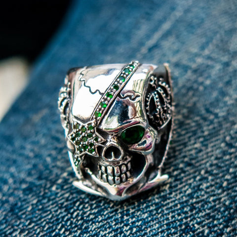 pirate skull mens ring