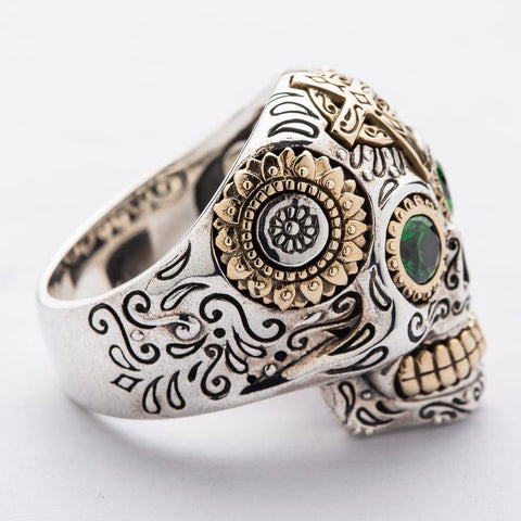 mexican sugar skull ring