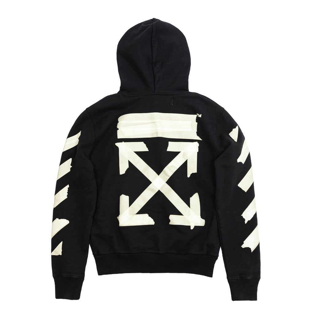 off white half black half white hoodie