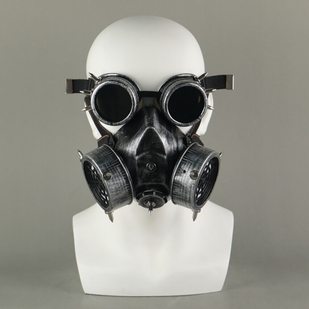 Cosplay Punk Gothic rivet Mask Steampunk Gas Mask Halloween Cool – COSICON