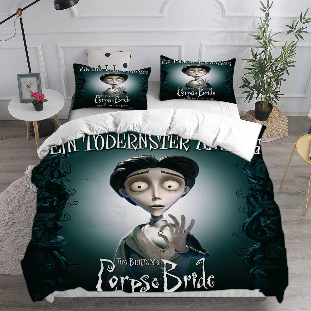 Tim Corpse BrideCosplay Bedding Set Duvet Cover Pillowcases –