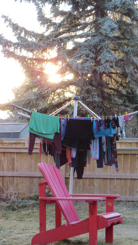Claudia's outdoor drying rack.