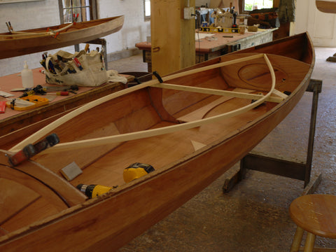 Fox Canoe building class installing carlins