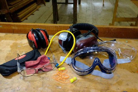 hearing protection, safty glasses