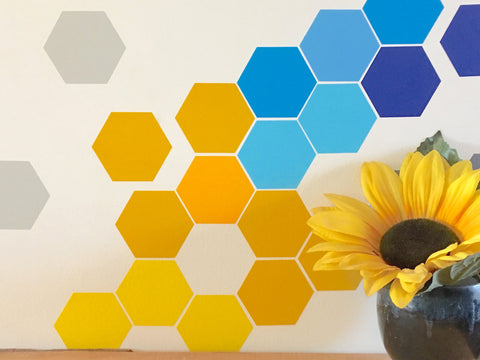 hexagon wall decals by cutouts canada