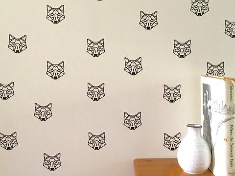 geometric wolf wall decals by cutouts canada