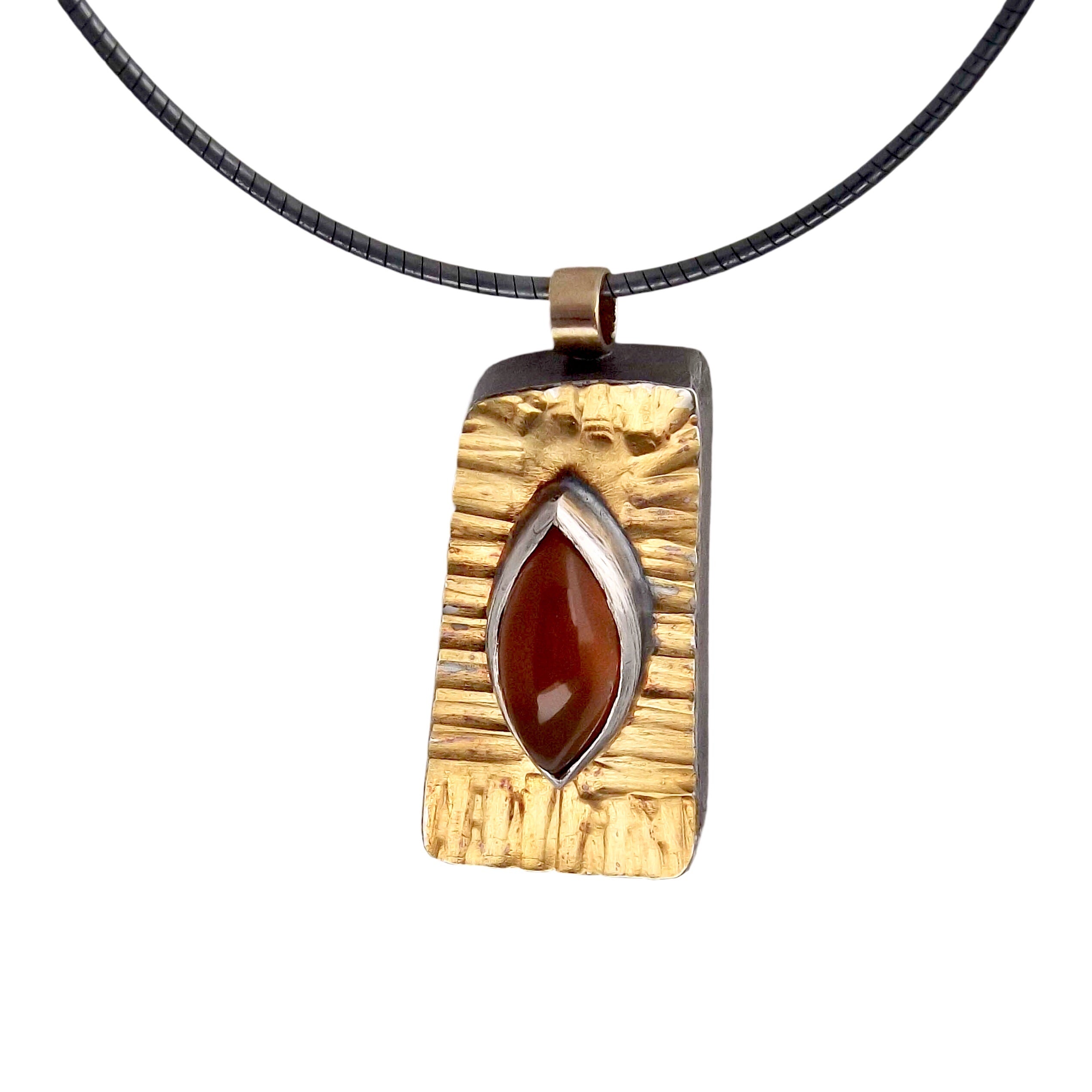 24k Gold Chalcedony Eye Necklace