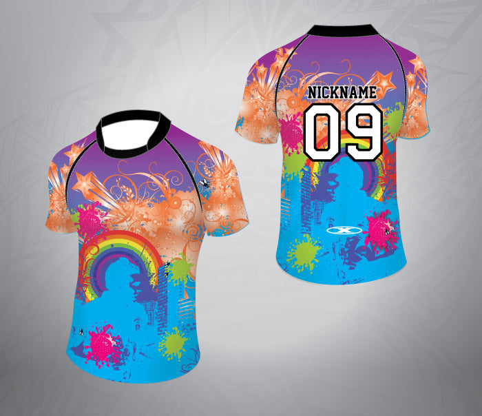 Custom Rugby Jersey-Unicorn and Rainbow 