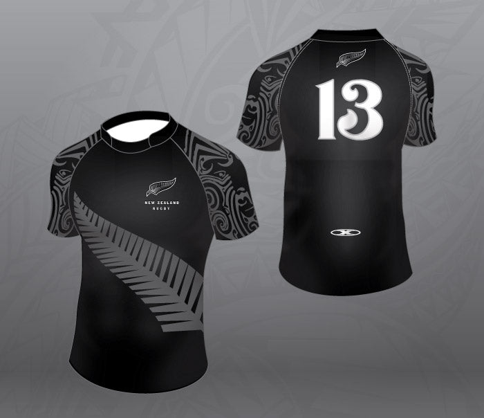 New Zealand Black Rugby Jersey I X 