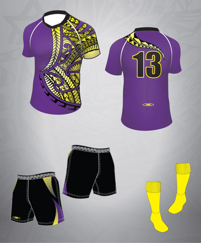 Rugby Team Kit- Purple/Black I X-treme 
