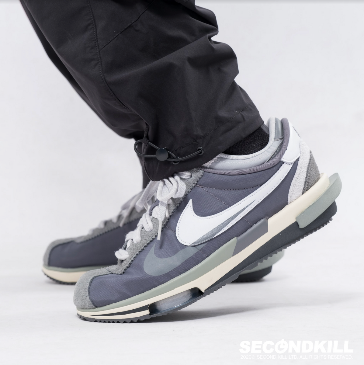 sacai  Nike Zoom Cortez Iron Grey