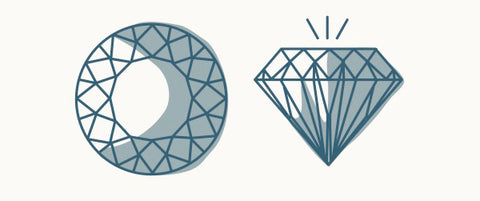 brilliant cut diamond illustration