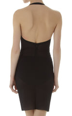 Powermesh Halter Dress In Black from Roland Mouret