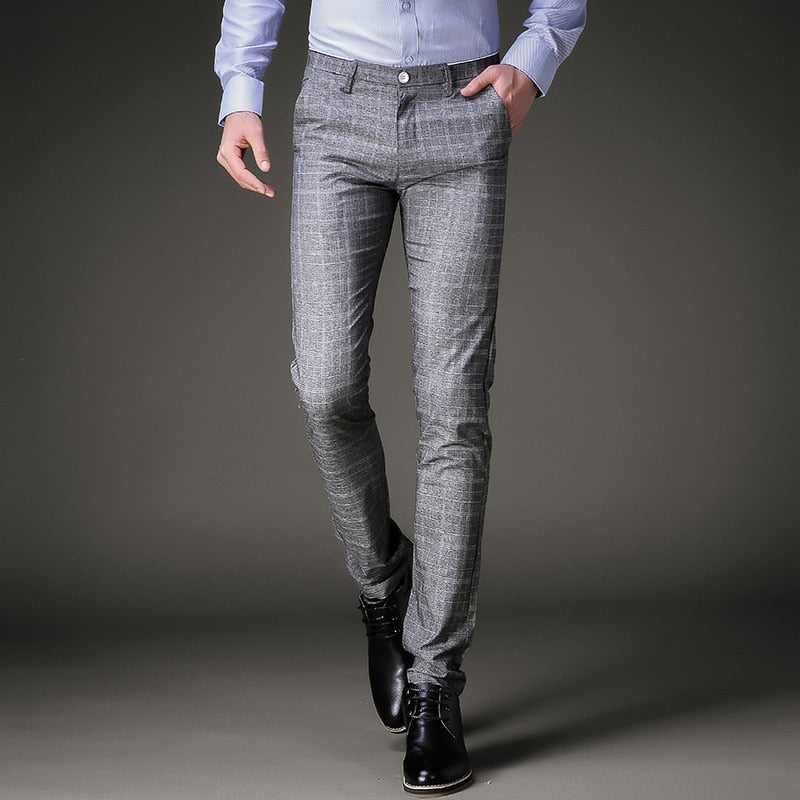 Mens Thin Pants Wedding Formal Casual suit Business Dress Formal trousers