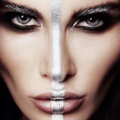 Festival Makeup Trend 5 you do you silver face stripe