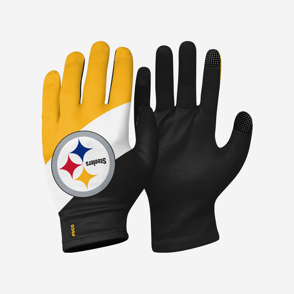 Pittsburgh Steelers 2 Pack Reusable Stretch Gloves FOCO