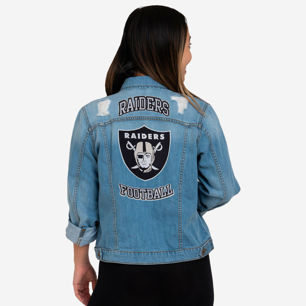 raiders jean jacket