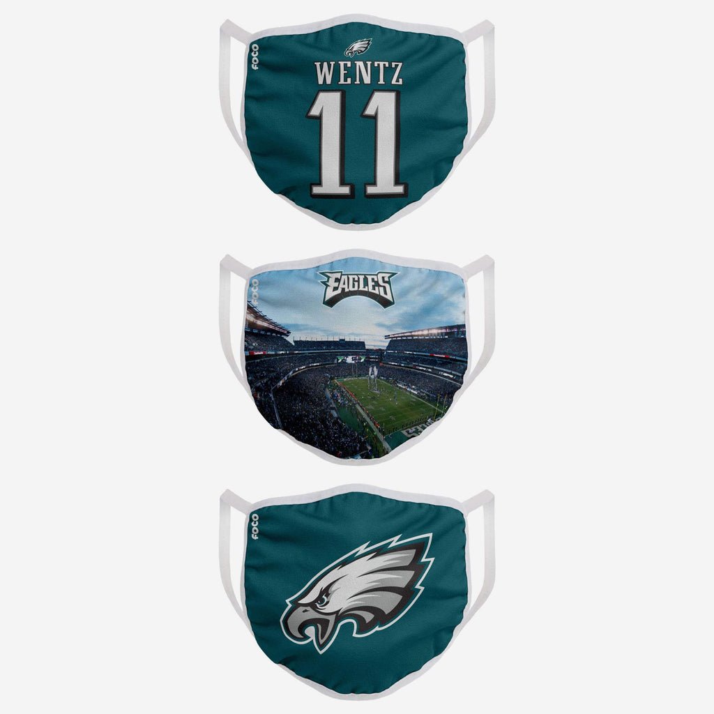 Philadelphia Eagles Fan Fest 3 Pack Face Cover FOCO