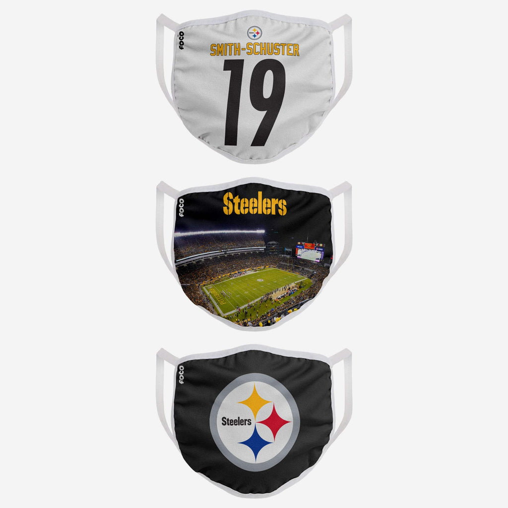 Pittsburgh Steelers Fan Fest 3 Pack Face Cover FOCO