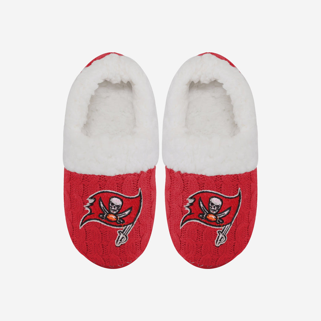 foco nfl womens team color faux fur logo moccasin slippers