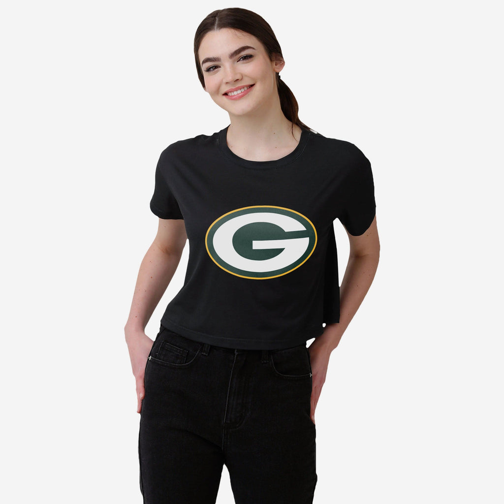 Lids Green Bay Packers Certo Women's Cropped Turnout T-Shirt