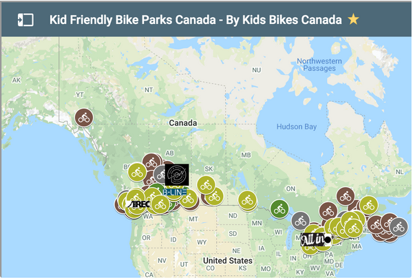Canada bike park map