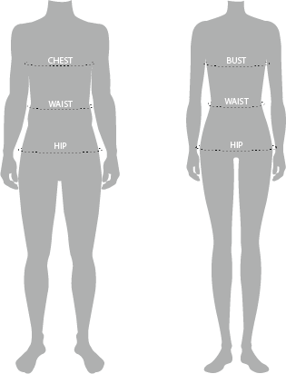 Bust And Waist Size Chart