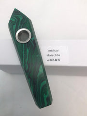 Real Natural healing stone pipe ARTIFICIAL MALACHITE