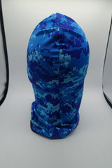 Scarf mask 2in1 camouflaged BLUE