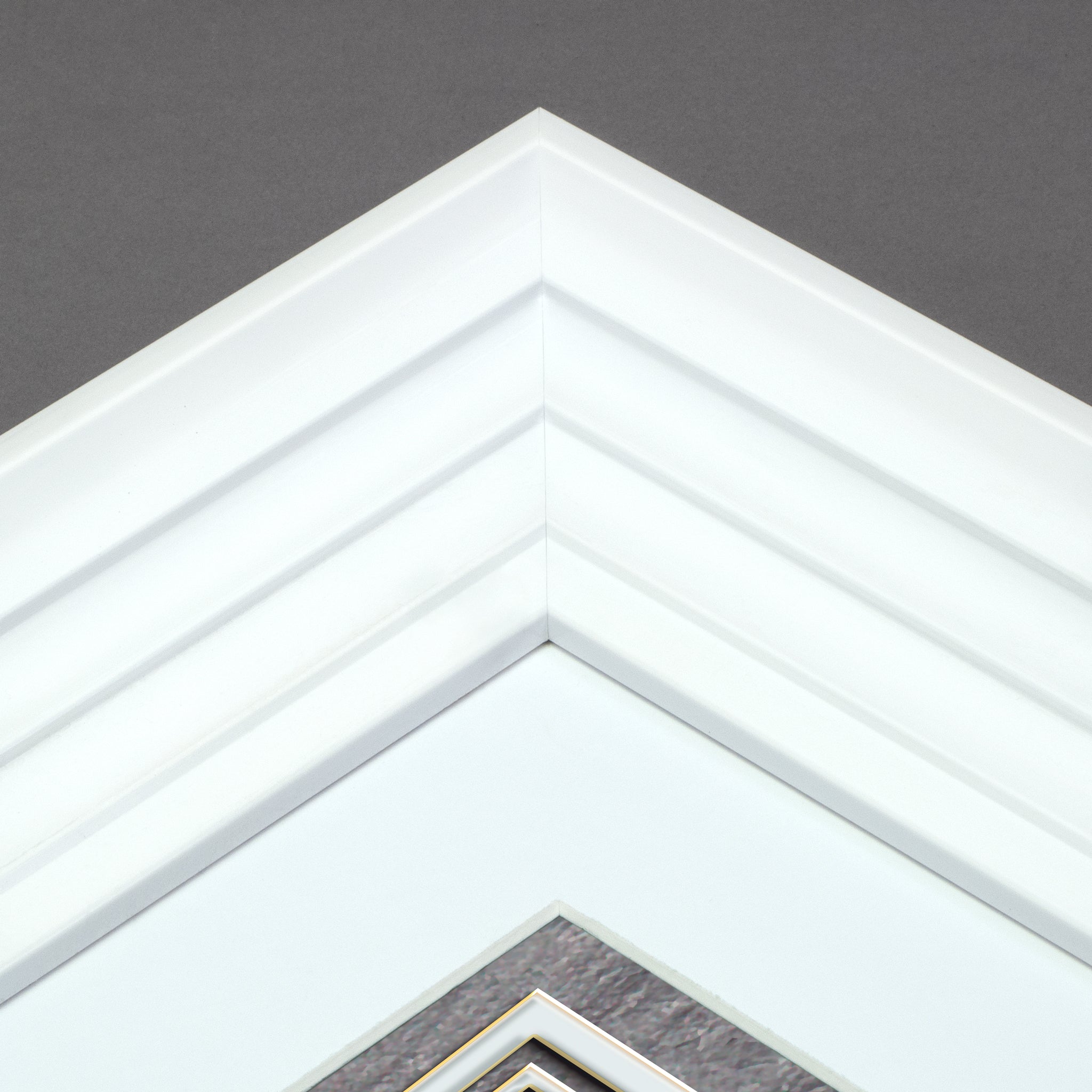 Bismillah Slate Effect - Gloss White Framed Islamic Wall Art