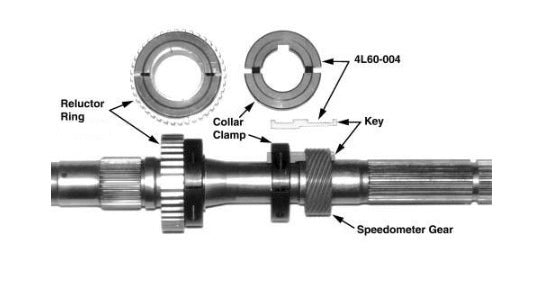 Reluctor Ring and Collar Clamp for 4L60, Stealth Conversions