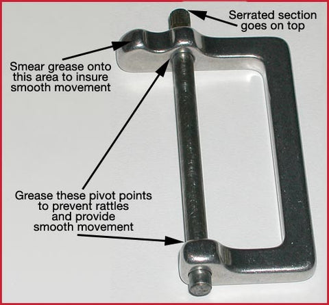 Fit Pivot Pin into Handle, third-door handle, Stealth Conversions