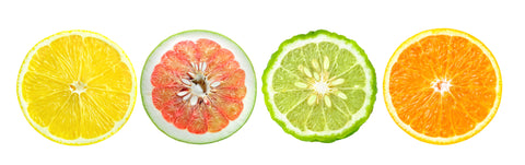 Citrus Fruits With Bergamot in a Row