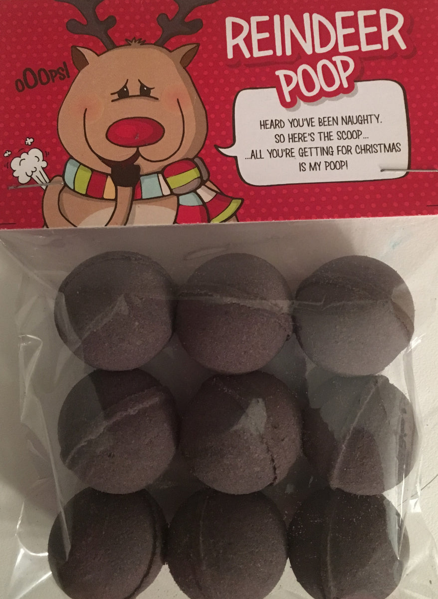 reindeer poop bath bomb