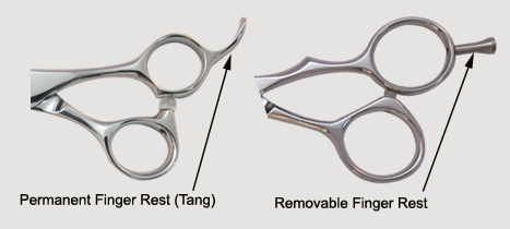 Fixed and Removable Finger Rest for Salon Shears